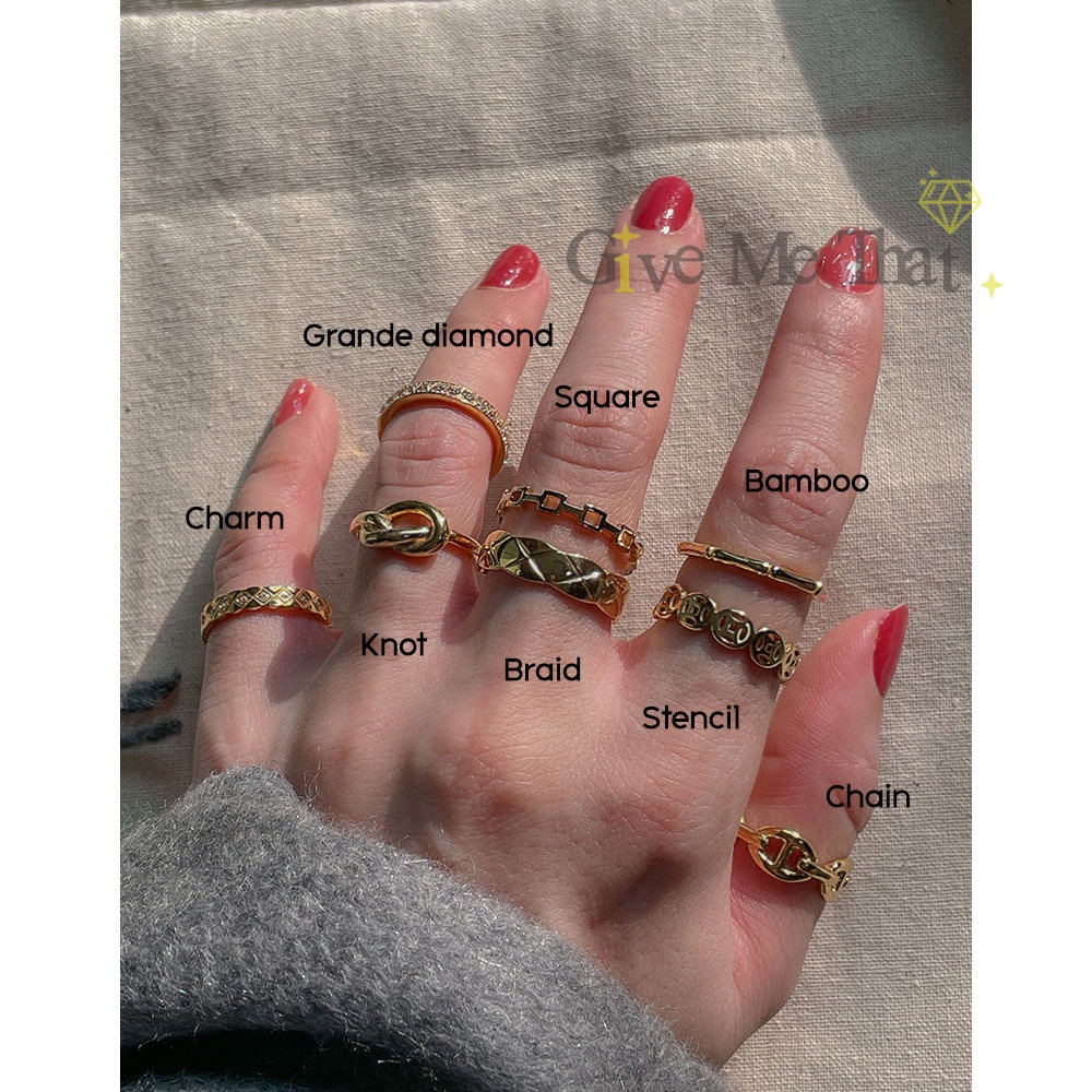 แหวนสแตนเลสแท้ แหวนมินิมอล สไตล์minimal เครื่องประดับแฟชั่น รุ่น Chain Ring - Givemethat - รูปที่ 5