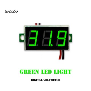 Turbobo แผงโวลต์มิเตอร์แรงดันไฟฟ้า DC2.5-32V LED 3 หลัก 2 สาย ปรับได้
