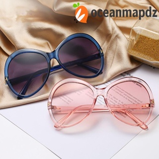 OCEANMAPDZ แว่นตากันแดด ทรงวงรี ป้องกันรังสียูวี กรอบขนาดใหญ่ สไตล์เกาหลี สําหรับผู้หญิง และผู้ชาย