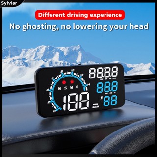 [sylviar] เครื่องวัดความเร็วรถยนต์ HUD Head Up Display หน้าจอขนาดใหญ่ 5.5 นิ้ว USB GPS พร้อมสัญญาณเตือนความเร็วเกิน