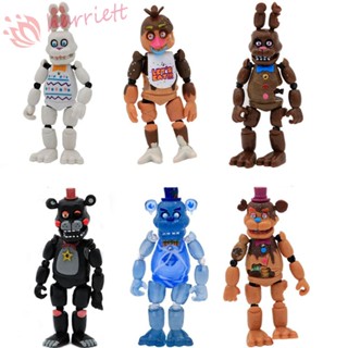 HARRIETT 6pcs/set Action Figure Collection Anime Figure Five Night At Freddy Fnaf Bear Decoration Moldel Children Gifts Creative Kids Toy Ornaments Anime Doll Model Toy