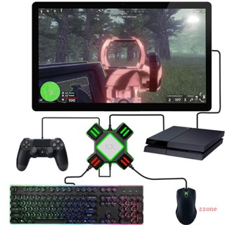 Zzz KX กล่องแปลงตัวควบคุม สําหรับ NS-One Series PS4-PS3 เกมคอนโทรลเลอร์ เป็นคีย์บอร์ด เมาส์ อะแดปเตอร์อุปกรณ์เสริม