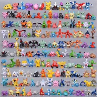 Si โมเดลฟิกเกอร์ รูปการ์ตูนโปเกม่อน Pikachu Squirtle ของเล่นสําหรับเด็ก 144 ชิ้น ต่อชุด