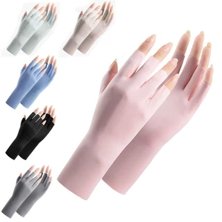 in stockBLOOMZO ถุงมือเพ้นท์เล็บ, โคมไฟ Led เล็บป้องกันรังสียูวีถุงมือครีมกันแดด, อุปกรณ์เสริมปกป้องผิวนิ้ว Anti-Uv Rays ป้องกันรังสีเล็บ Mittens ผู้หญิง
