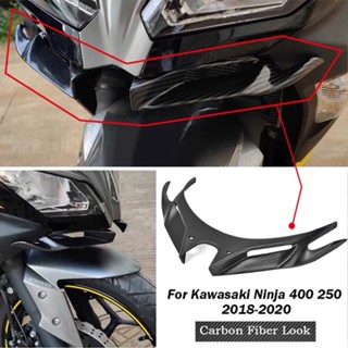 วิงใต้ไฟ อะไหล่มอเตอร์ไซค์ FOR KAWASAKI Ninja 400 250 NINJA400 2019-2020 วิงใต้คาง จมูกหน้ากากแต่ง