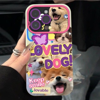 เคสโทรศัพท์มือถือ แบบนิ่ม ลายการ์ตูนลูกสุนัข สําหรับ Apple Iphone 14promax 13pro 12 11 7Plus Cartoon dog phone case