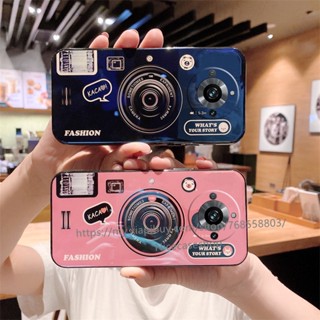 เคสโทรศัพท์มือถือนิ่ม ปิดด้านหลัง แบบป้องกัน ลายกล้องถ่ายรูป พร้อมขาตั้ง สําหรับ Realme11 Pro Realme 11 Pro + Plus 5G 2023