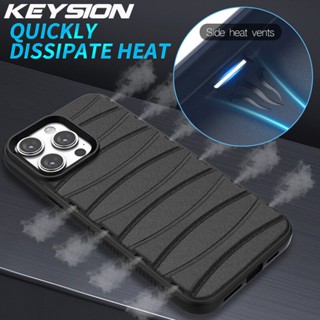 Keysion เคสโทรศัพท์มือถือ ซิลิโคนนิ่ม ระบายความร้อน กระจายความร้อน กันกระแทก สําหรับ iPhone 14 Pro Max 13 Pro Max