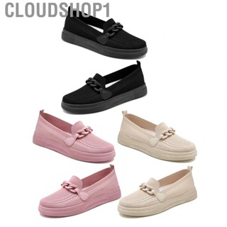 Cloudshop1 Woven Shoes  Fashionable Rounded Toe Comfortable Women Flat Breathable for Lady Shopping