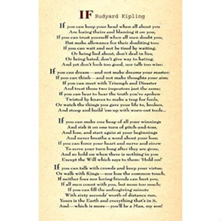 โปสเตอร์รูปภาพ Rudyard Kipling If You Can สําหรับตกแต่งบ้าน