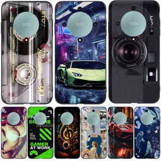 เคสโทรศัพท์มือถือ ซิลิโคนนิ่ม tpu กันกระแทก ลายแมวเกม สีดํา สําหรับ Honor X9A magic 5 lite