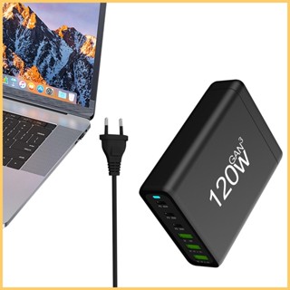 Gan ที่ชาร์จ USB C 120W GaN PD 6 พอร์ต ชาร์จเร็ว สําหรับเดินทาง ธุรกิจ kiath