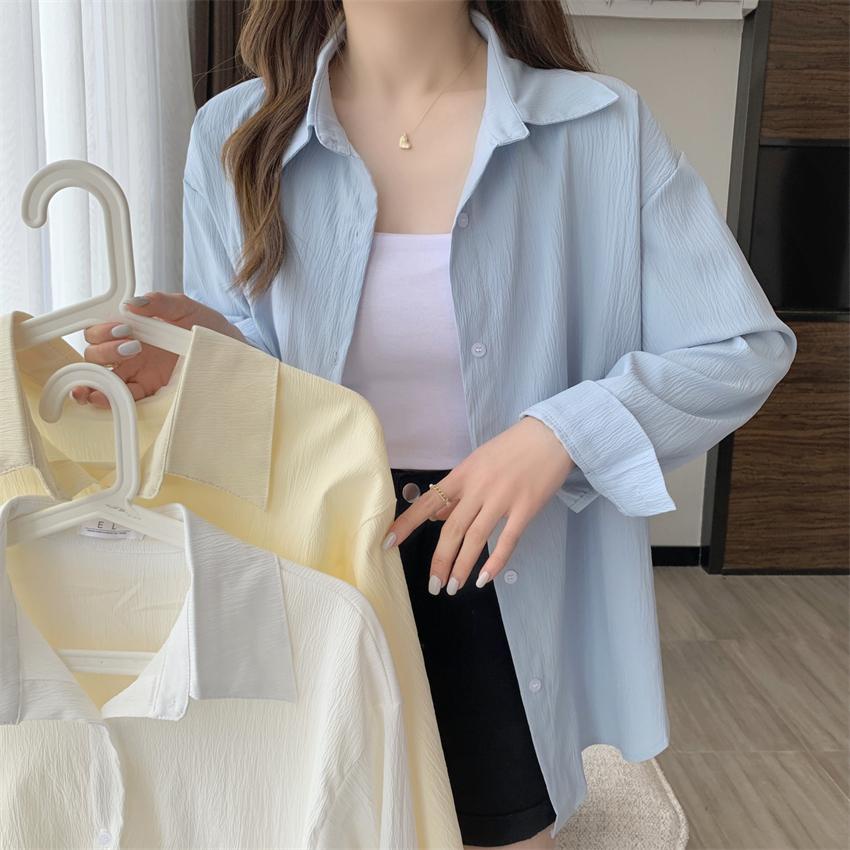 LuneGrace.W233เสื้อเชิ้ดแขนยาวสีขาว สไตล์วินเทค รูปที่ 3