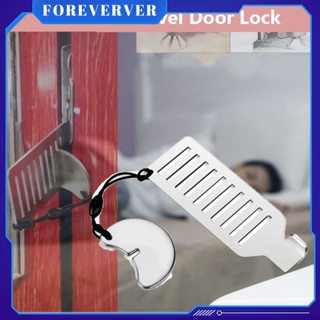 Anti-theft Lock ล็อคประตูเดินทางแบบพกพา Stainless Steel Punch-free Door Locks Door Blocker For House Apartment Travel fore