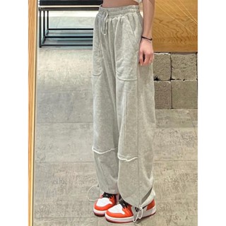 Massimo กางเกงขายาว กางเกง Retro Hip Hop Pants 2023 NEW Style 071527