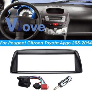 กรอบแผงวิทยุรถยนต์ 1 Din CD DVD สําหรับ Citroen C1 Toyota Aygo Peugeot 107