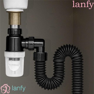 LANFY ท่อระบายน้ํา ยืดหยุ่น ป้องกันกลิ่น อุปกรณ์เสริม สําหรับอ่างล้างหน้า ห้องครัว ห้องน้ํา 1 ชิ้น