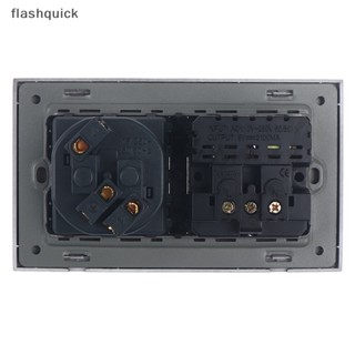 Flashquick แผงไฟติดผนัง 16A ปลั๊ก EU มาตรฐาน หลายช่อง พร้อมพอร์ต USB 2 พอร์ต Nice