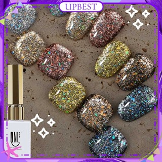 ♕ Hydrogen Energy Rubiks Cube Flashing Nail Polish Gel Broken Diamond Super Flash Sequin Phototherapy Glue Nail Art For Nail Shop 9g 6 Colors UPBEST