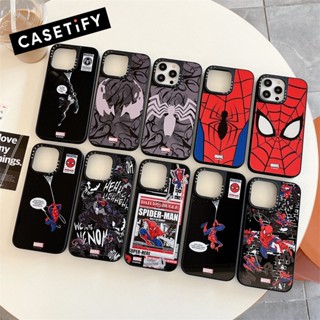 เคสโทรศัพท์มือถือกระจก กันกระแทก ลาย Spider-man X CASETiFY คุณภาพสูง สําหรับ IPhone 11 12 13 14 Pro Max IPhone 14 Pro Max IPhone 13 Pro IPhone 12