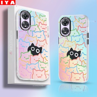 เคสแข็ง ลายการ์ตูนคิตตี้ ไล่โทนสี สําหรับ OPPO A17 A16 A15 A17k A57 A77S A78 A5S A15s A16S A55 A7 A12 A54 A53 A37 A1K A31 A3S A74 A95 A94 A96 F9 Reno 8T