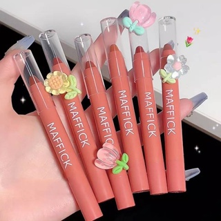 【พร้อมส่ง】MAFFICK ลิปสติก ลิปกลอส เนื้อแมตต์ ให้ความชุ่มชื้น กันน้ํา หมุนได้ 🌈