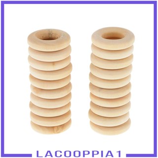 [Lacooppia1] ไม้วงกลม สําหรับทําเครื่องประดับ 25 30 มม. DIY 40 ชิ้น