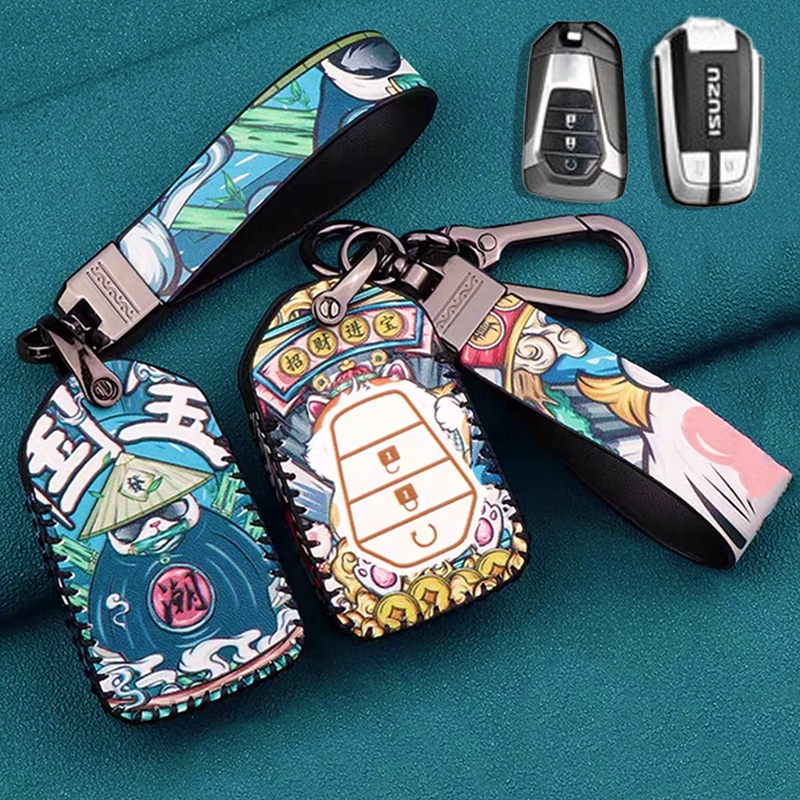 เคสกุญแจรีโมทรถยนต์ แบบไร้กุญแจ สําหรับ ปลอกกุญแจรถยนต์ Isuzu dmax D-MAX MU-X 2022(with hook) เคสกุญแจรีโมทรถยนต์ สําหรับ ISUZU X Series Dmax Mux 2021 D-max MU X 2023 ISUZU MU-X 2023 Mazda Bt50