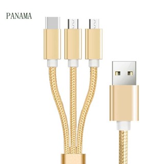 Nama สายเคเบิลแยก Micro USB USB2 0 เป็น MicroUSB TypeC 3 in 1