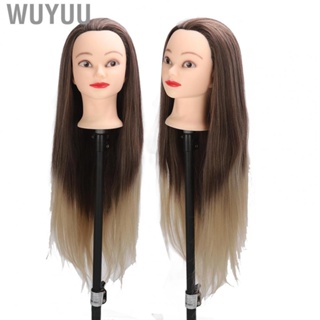 Wuyuu Training Head Long Soft Hair Hairdressing Styling Mannequin Hat Display ABE