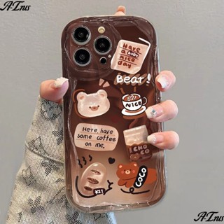 เคสป้องกันโทรศัพท์มือถือ แบบนิ่ม ลายขนมปัง สําหรับ Apple Iphone 7 1211 14✅Xr xrxs เคสโทรศัพท์มือถือ แบบใส ลายหมี ภาษาอังกฤษ สําหรับ Apple 13 HGXV 8p