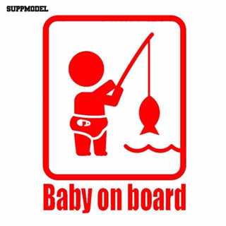 [SML.z] สติกเกอร์สะท้อนแสง ลาย Baby On Board สําหรับติดตกแต่งรถยนต์