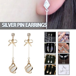 New Fashion Women Cubic Zircon Wedding Jewelry 925 Silver Filled Drop Earring