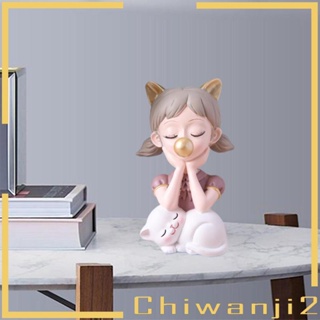 [Chiwanji2] ฟิกเกอร์รูปปั้นน่ารัก งานฝีมือ สําหรับตกแต่งโต๊ะทํางาน สํานักงาน