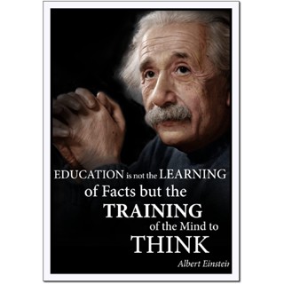 Albert_einstein_quote_poster_laminated_x ภาพวาดผ้าใบ สไตล์โมเดิร์น สําหรับแขวนตกแต่งผนังบ้าน ออฟฟิศ ห้องนั่งเล่น