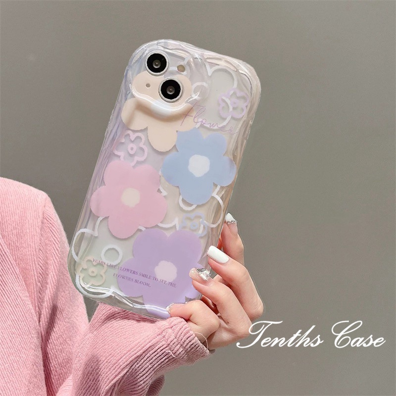Samsung A15 A25 A05 A05s A14 A34 A54 A03 A03s A04 A04e A04s A23 A13 A33 A53 A12 A22 A52 A52s A32 A51 A50 A50s A30sเคสโทรศัพท์มือถือ ขอบโค้ง ลายดอกไม้ 3D สําหรับ ราคา ถูกที่สุด ดีลบีเคเค แกลเลอรีภาพที่ 3