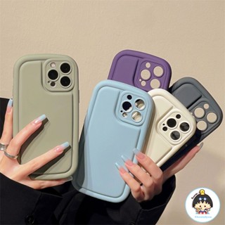 เคสโทรศัพท์มือถือ TPU นิ่ม เนื้อแมตต์ กันกระแทก สีพื้น เรียบง่าย สําหรับ IPhone 11 12 13 14 Pro Max