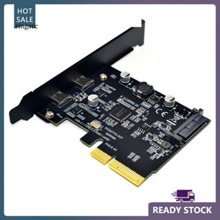 อะแดปเตอร์การ์ดขยาย RGA 10Gbps PCI Express X4 X8 X16 PCI-E เป็น Dual USB 31 Type-C