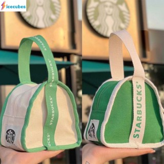 Starbucks Mini Triangle Bag Lunch Bag กระเป๋ามัมมี่ความจุขนาดใหญ่ ICECUBE