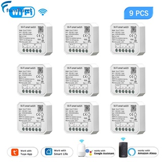 Tuya โมดูลสวิตช์ไฟอัจฉริยะ WiFi 1/2 Gang ขนาดเล็ก DIY สําหรับควบคุมชีวิตอัจฉริยะ