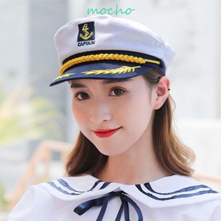 Mocho หมวกทหารเรือ ลําลอง ย้อนยุค เย็บปักถักร้อย ฤดูหนาว เครื่องแต่งกายกะลาสี สําหรับผู้ชาย ผู้หญิง หมวกบังแดด