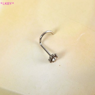 Luckybabys&gt; สเตนเลส ใส รูปดอกไม้ สตั๊ดจมูก สําหรับผู้หญิง เด็กผู้หญิง น่ารัก แหวนจมูก รูจมูก เครื่องประดับจมูก ของขวัญวันหยุด ใหม่