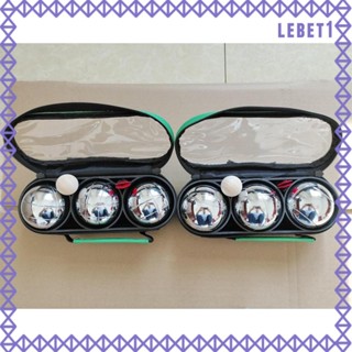 [Lebet] Bocce Balls ชุดลูกบอลกลางแจ้ง พร้อมเคส และลูกบอล 3 ลูก และเชือกตวง ลูกบอลโยนหลังบ้าน สําหรับครอบครัว ปาร์ตี้ เกม สนามหญ้า ครอบครัว เด็ก