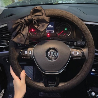 Summer Tian Bing Silk Steering Wheel Cover Bow High-End Trending Women Four Seasons Fashion Cute Car Steering Wheel Cover bjBY