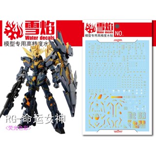 Xueyan RG HG 1/144 BANSHEE ( coated ) สติกเกอร์เรืองแสง เคลือบทอง