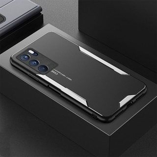 Oppo Reno 6 Pro Plus 5 Pro Plus 5Z 4 Se Ace 2 หรูหรา โลหะอลูมิเนียม เคลือบด้าน โลหะ เลเซอร์แกะสลัก แผงป้องกันเลนส์ กันกระแทก เคสโทรศัพท์