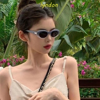 Lyndon แว่นตากันแดด Y2K กรอบวงรี หรูหรา สไตล์ฮิปฮอป สําหรับผู้หญิง