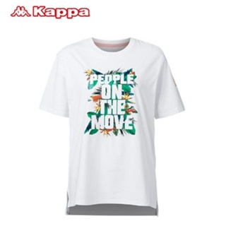 Kappa KAPA เสื้อยืดลําลอง แขนสั้น เหมาะกับการเล่นกีฬา แฟชั่นฤดูร้อน สําหรับสตรี