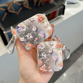 เคสหูฟังบลูทูธไร้สาย TPU ใส แบบนิ่ม ลายดอกไม้ กันกระแทก สําหรับ AirPods 1 2 3 Pro2 2022