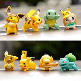 Brightstar โมเดลฟิกเกอร์ Pokemon Pikachu Pet Collection Pocket Monster ของเล่นสําหรับเด็ก 8 ชิ้น ต่อชุด